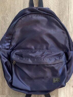 PORTER Yoshida & Co. Japan Backpack Satin Daypack Blue Slouchy Light 14" x 16"
